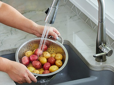 3. Rinse & Cool Potatoes