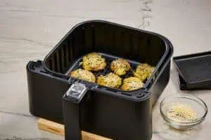 Air Fried Crispy Garlic Butter Parmesan Smashed Potatoes