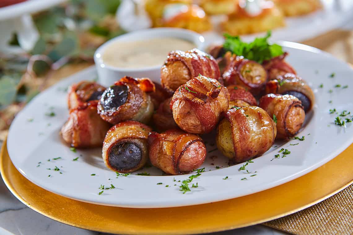 Bacon-Wrapped Bite-Size Potatoes