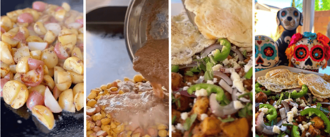 Day of the Dead with Papas Con Chile
