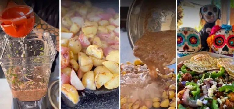 Papas Con Chile for Día de los Muertos