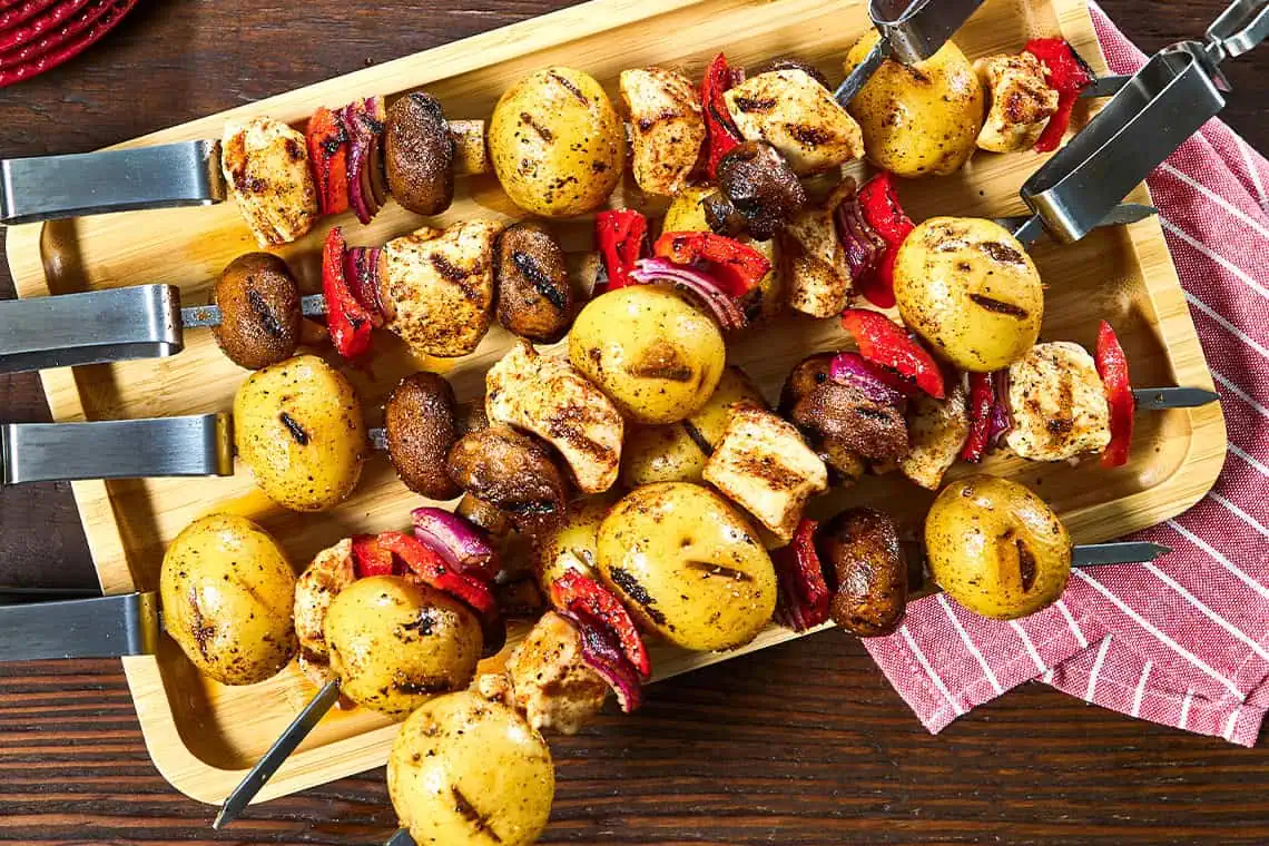 Chicken and Potato Skewers