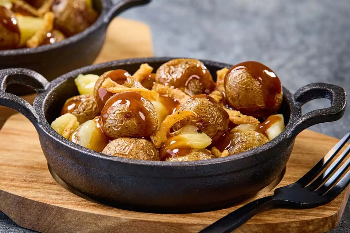 Savory Nibbles Poutine with Crispy Onions